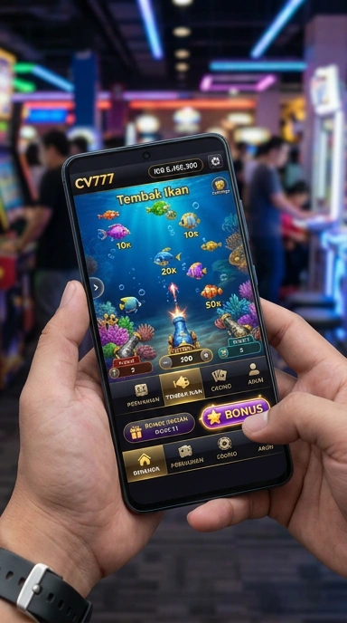 Tampilan utama aplikasi cv777 yang user-friendly.